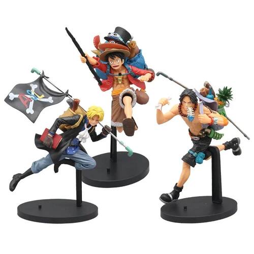 17cm One Piece Anime Figure Running Sabo Backpack Portgas D