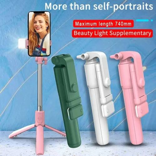 Cell Phone Selfie Stick Tripod Bluetooth Remote Wireless Sel