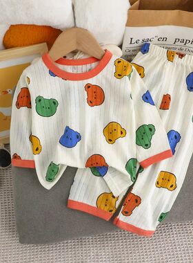 Child Pajam Baby Clothes Children Loungewear Long Sleeve Paj