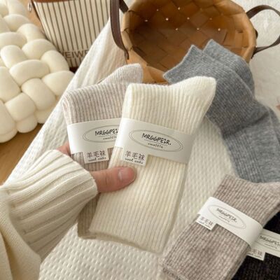 Women's Socks Autumn And Winter Wool Socks Pile Socks Mid Tu