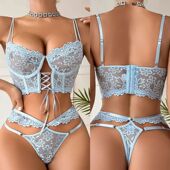 Lingerie Women Set Sexy Bra Size Floral Girl Large Lace Unde