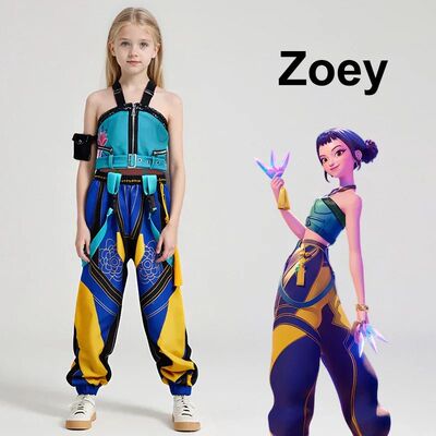 New Anime Kids Girl Roleplay Cosplay Costumes Zoey Full Cost
