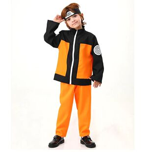 Hot Kids Naruto Cosplay Boys Girls Uzumaki Jacket Pants Head
