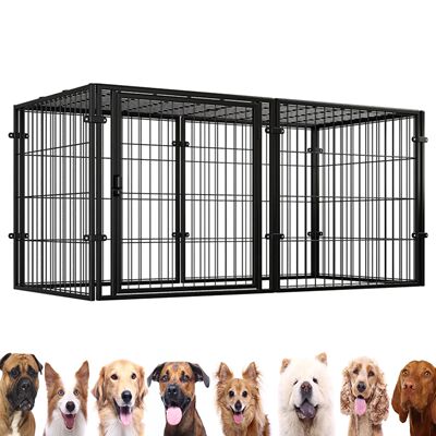 48 Inch Puppy Playpen with Door Heavy Duty Wire Dog Crates M