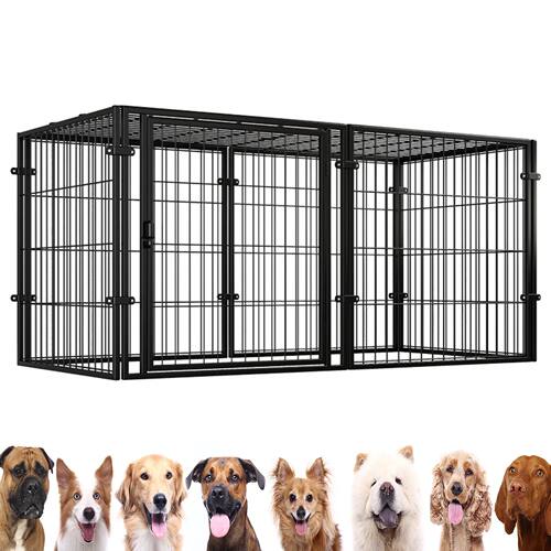 48 Inch Puppy Playpen with Door Heavy Duty Wire Dog Crates M