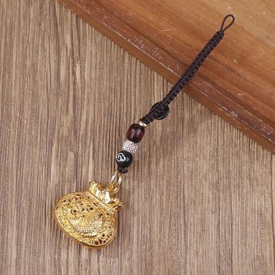 Vintage Pure Handmade Car Keychain Lucky Cat Money Keychain