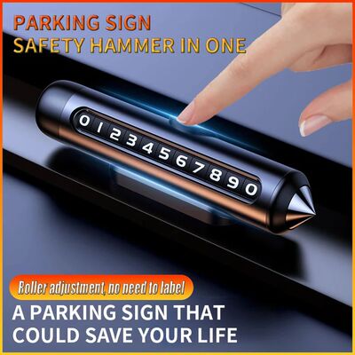 Car Luminous Phone Number Card Plate Temporary Parking Card