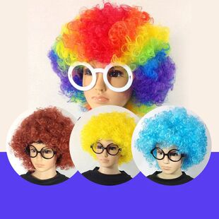 Funny Clown Cosplay Kindergarten Baby Wig Hair Extensions Sy