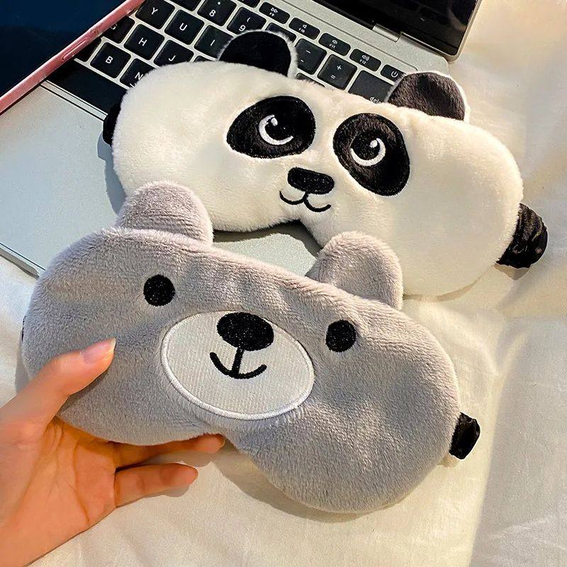 1PC Cartoon Animal Design Plush Blindfold Shading Cute Carto