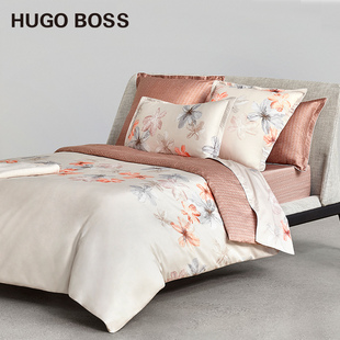 Hugo Boss60支长绒棉贡缎ins风花卉轻奢全棉四件套PEACHBLOSSOM