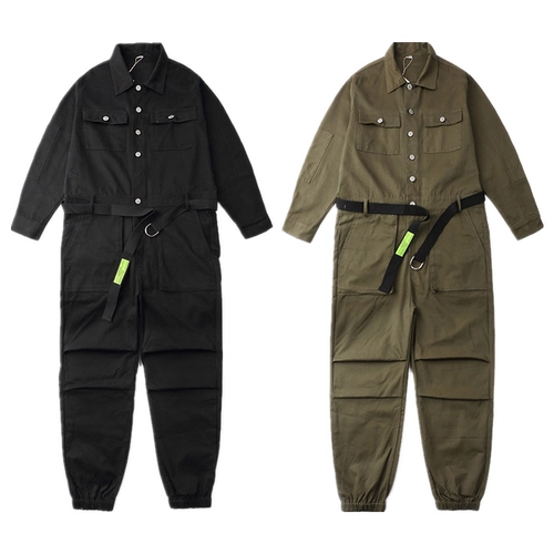 Джинсовый ремень в стиле хип-хоп, комбинезон, штаны, длинный комплект подходит для мужчин и женщин, по фигуре, свободный крой