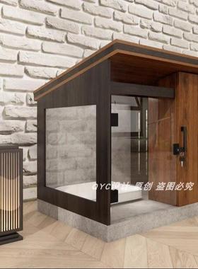 QYC实木狗笼子中小大型犬狗别墅狗柜室内家用狗屋狗舍狗窝狗房子