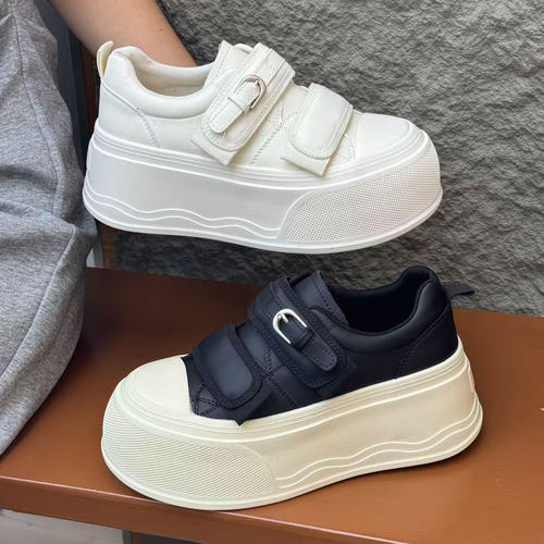 Musebird/妙思鸟百搭增高小白鞋2026四季新款休闲鞋真皮厚底单鞋