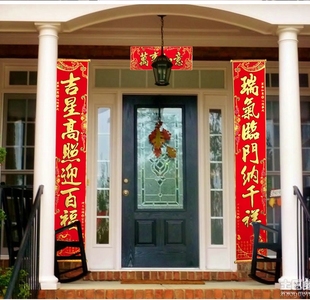 厂房单位春联门口春节加长工厂酒店过年别墅大门对联公司超大虎年