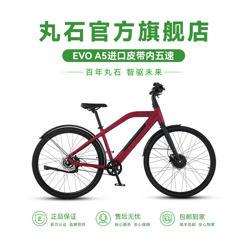 maruishi皮带内五速省力公路车
