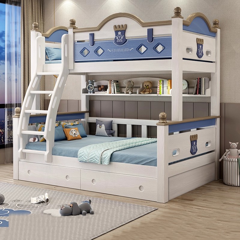 实木双层床高低床子母床上下铺床