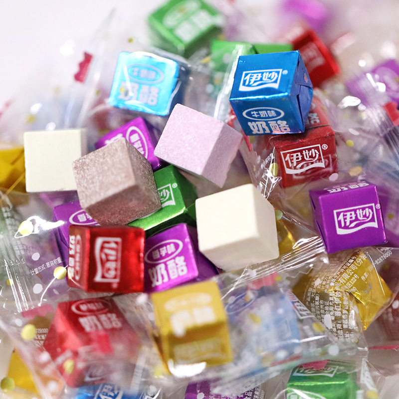 伊妙方块混合多口味发批糖果散装