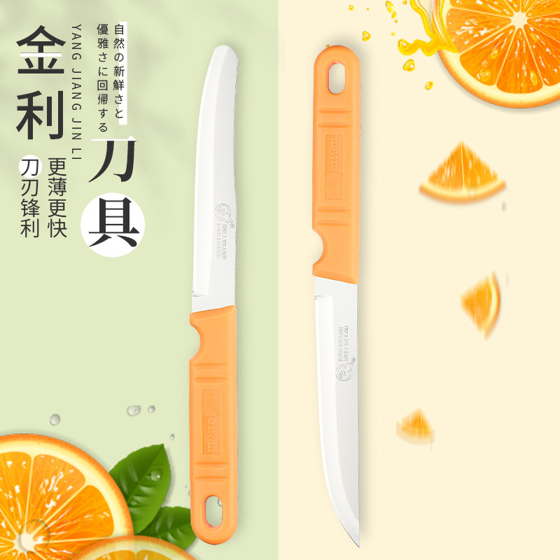 厂家直销厨房不锈钢水果刀新款户外便携削皮器家用锋利塑柄瓜果刀