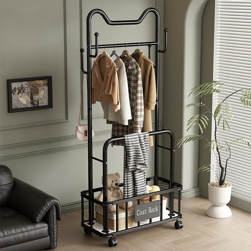 猫耳衣架落地卧室挂衣架可移动家用室内衣服架子晾衣架简易衣帽架