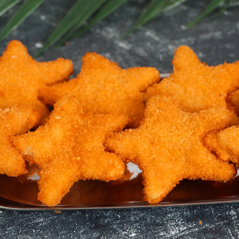 德邻五星串冷冻裹粉鸡肉串五角星鸡肉串特色商用油炸小吃10串/包