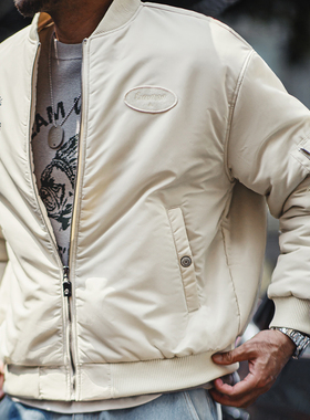 马登工装 美式MA1飞行员夹克棉衣街头风保暖bomber棒球服外套男秋