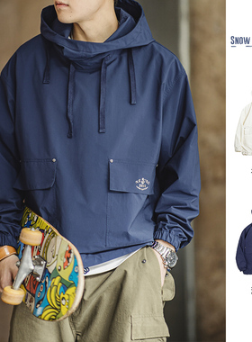 马登工装 美式复古SMOCK甲板服卫衣军事风户外防风连帽外套男秋季