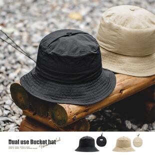 马登工装 美式户外渔夫帽两用手提零钱包钱袋便携帽遮阳帽子男夏