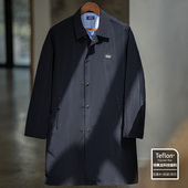 复古Teflon三防巴尔玛肯风衣翻领中长款 马登工装 美式 大衣外套男春