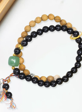 翠玉款DIY黑檀木 奶香木手串首饰厂家批发规格6MM男女念珠装饰品