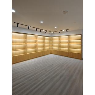 定制实木产品展示柜陈列柜烟酒茶叶展柜超市礼品特产酒柜样品货架