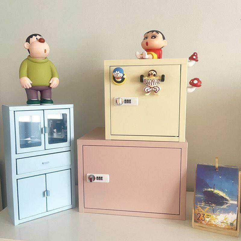 桌面铁皮柜信盘收纳密码锁储物置物柜化妆品A4纸收纳盒学生保险柜,收纳整理,桌面收纳盒,淘宝优惠券,粉丝福利购,淘宝优惠卷