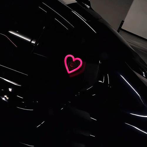 汽车三角窗装饰品led车窗爱心霓虹灯车载摆件汽车改装创意个性新