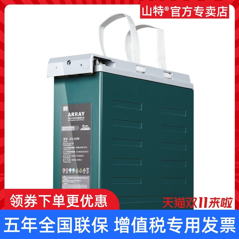 山特ARRAY系列A12-232W铅酸蓄电池UPS不间断电源电瓶12V62AH