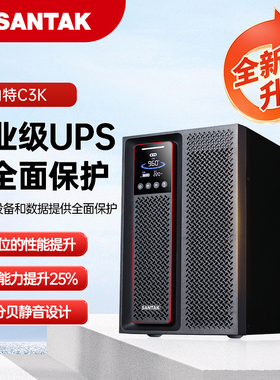 山特UPS不间断电源C1K C2K C3K升级款3000VA 3000W服务器电脑稳压