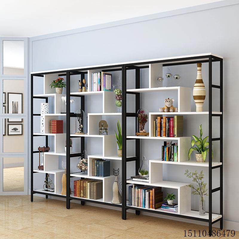 钢架书架一体靠墙落地式客厅办公室置物架茶柜隔断博古架现代简约,住宅家具,书架,淘宝优惠券,粉丝福利购,淘宝优惠卷