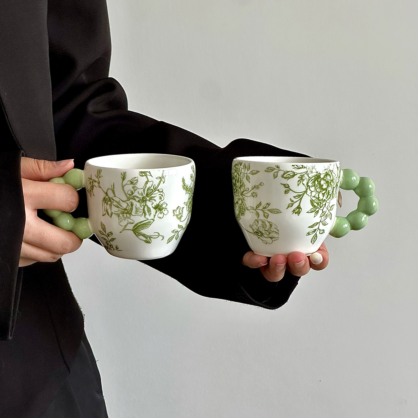 复古法式繁花马克杯咖啡杯中古风陶瓷喝水杯子情侣高颜值下午茶杯,餐饮具,马克杯,淘宝优惠券,粉丝福利购,淘宝优惠卷