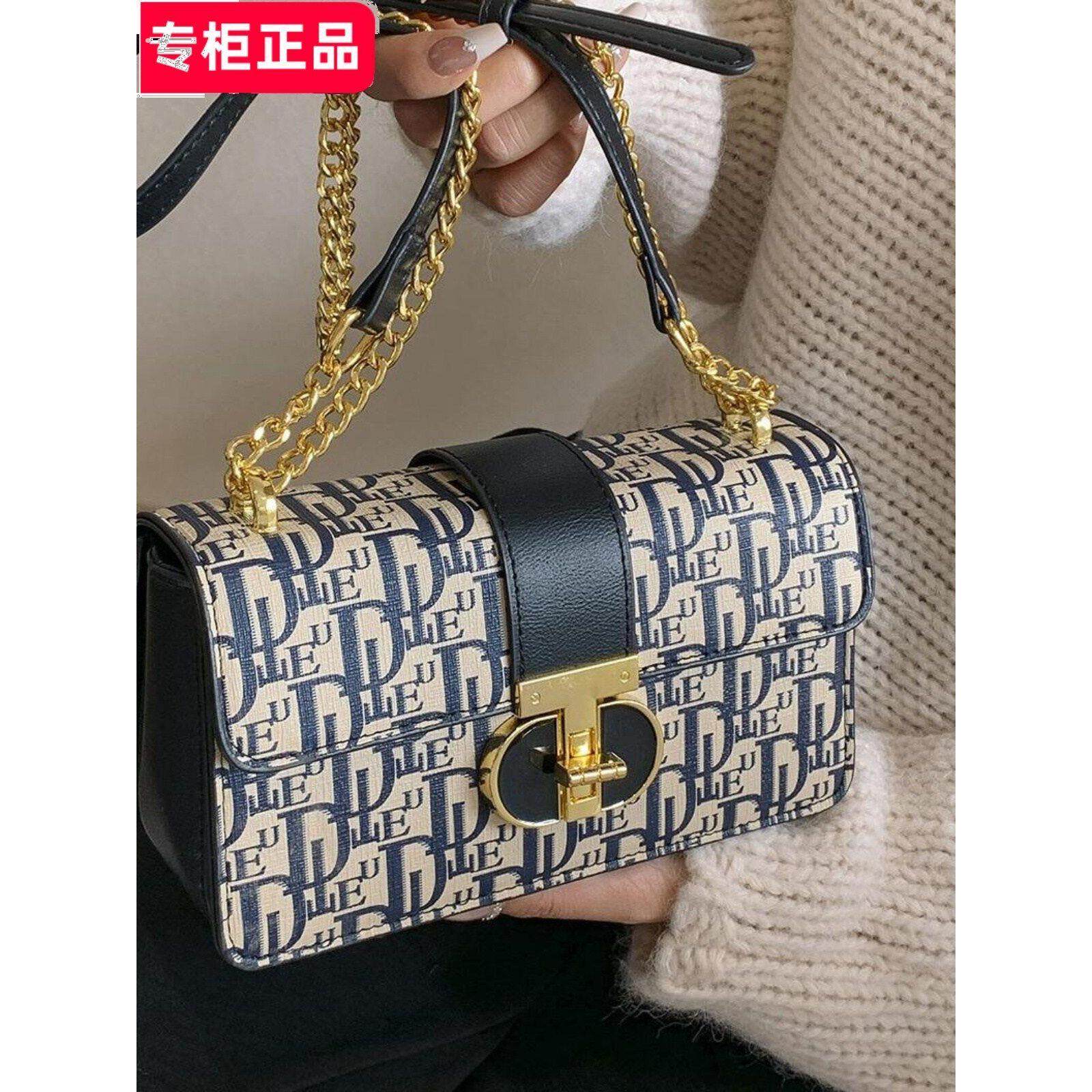 正品大牌迪加奥爆款女包2025新款时尚链条小方包网红单肩斜挎包潮