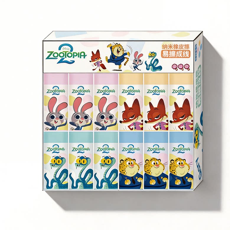 迪士尼儿童橡皮擦易擦少屑干净创意造型橡皮学生文具幼儿园小学生学习用品铅笔橡皮擦美术绘图生日礼物