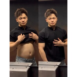 男款 口t恤健身三分半袖 夏季 重磅收袖 美式 微胖男生穿搭亨利领短袖