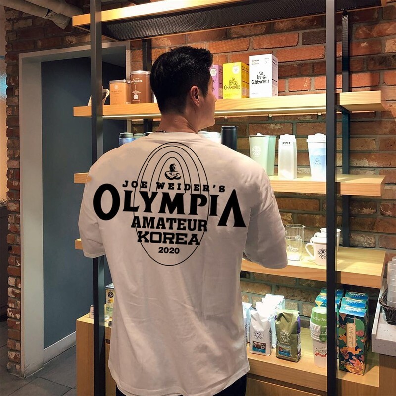 奥赛健身短袖男圆领宽松撸铁训练篮球服跑步透气弹力休闲运动T恤