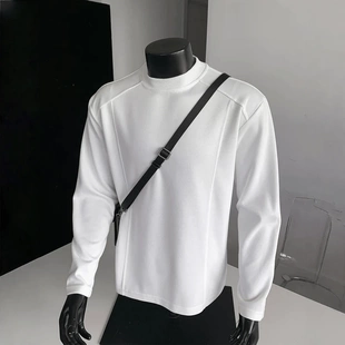 高级感上衣 cleanfit潮牌宽松内搭痞帅长袖 美式 解构重磅卫衣男秋季