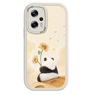 适用于红米Note11tPro手机壳22041216C新款硅胶软壳redmi高级感hm男女闹特11t创意卡通网红熊猫por全包防摔