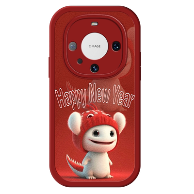 适用于华为mate60pro+手机壳huawei新款Mαte60pro+液态硅胶皮纹软壳plus卡通高级mt6op全包防摔十龙年生肖女