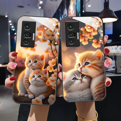 适用于vivox80手机壳x80pro/x70pro/x70pro+/x70t新款钢化玻璃壳V2145A全包vivox70高级V2185A女款V2132A卡通