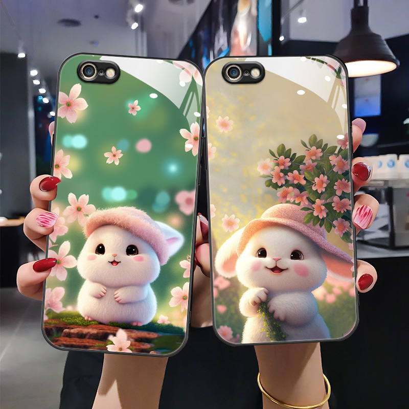 时尚卡通创意兔兔钢化玻璃壳