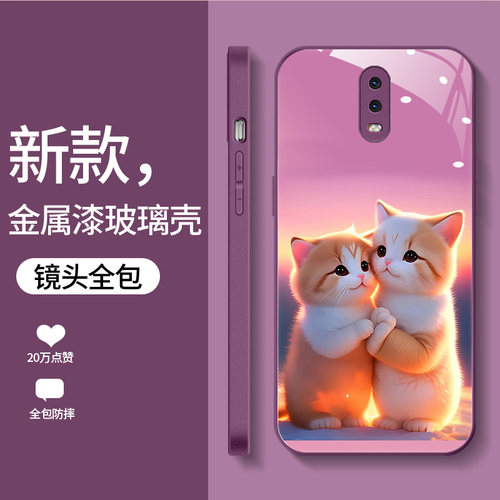 适用于OPPOR17手机壳oppoar17新款0pp0r个性创意男女oppo r17t软边液态玻璃壳PBEM00卡通可爱猫咪opporl7全包