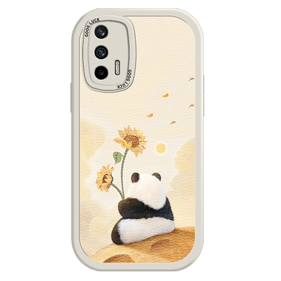 适用于真我gt手机壳realmegt新款硅胶软壳RMX2202高级感oppo小羊皮ream卡通网红熊猫opp真我gt个性男女情侣潮