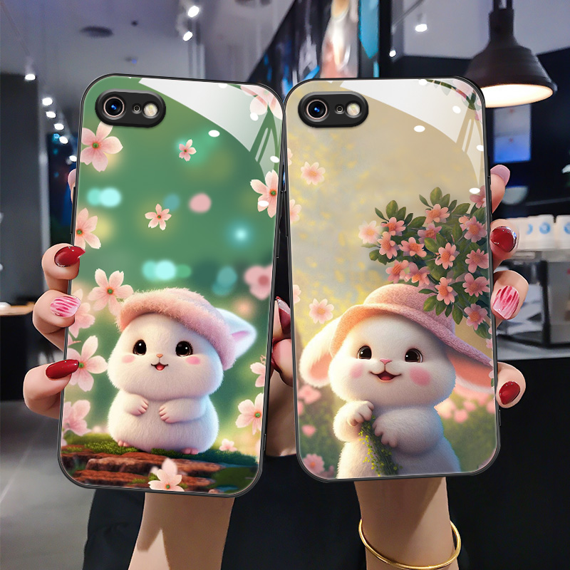 时尚卡通创意兔兔钢化玻璃壳