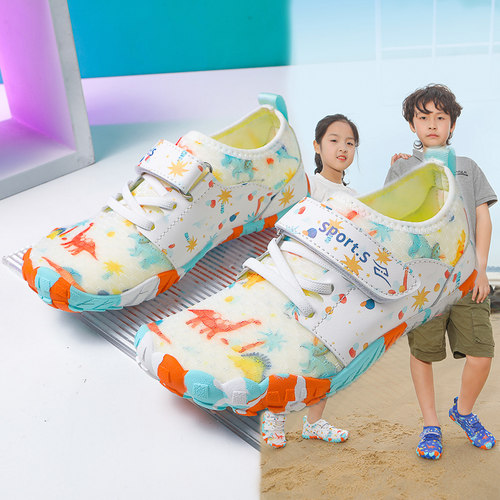 儿童沙滩鞋海边防沙赶海防割礁石鞋男女速干溯溪鞋小孩涉水游泳鞋