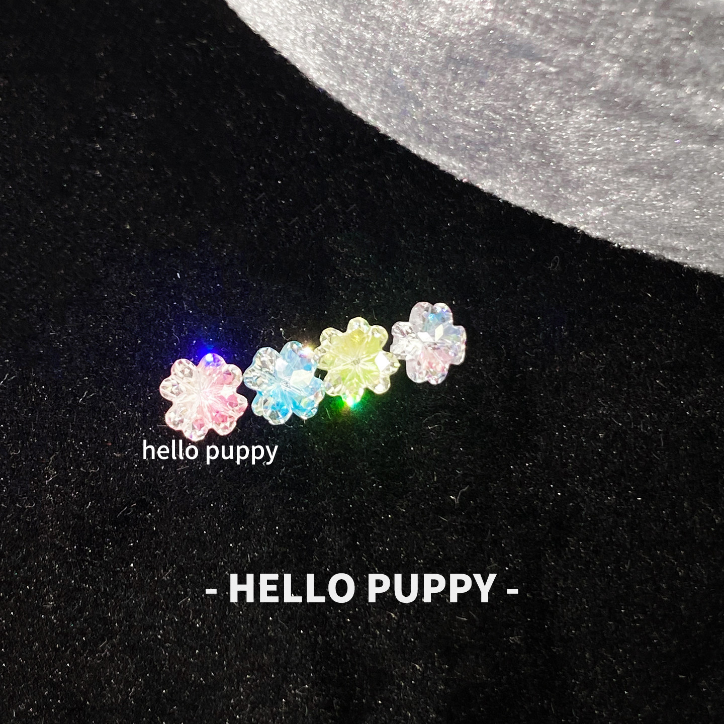 hellopuppy幸运四叶草甜美耳骨钉1.0/1.2粗0.9牙口钛合金耳钉百搭